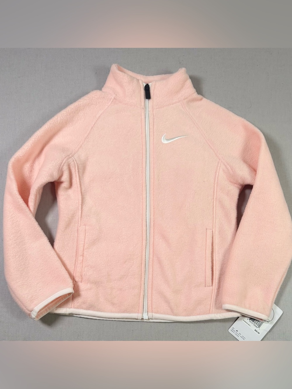 Nike Girls’ Full Zip Fleece Jacket in Pink. 6X NWT